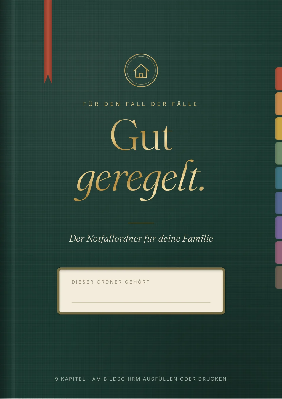 Titelseite des Notfallordners Gut geregelt